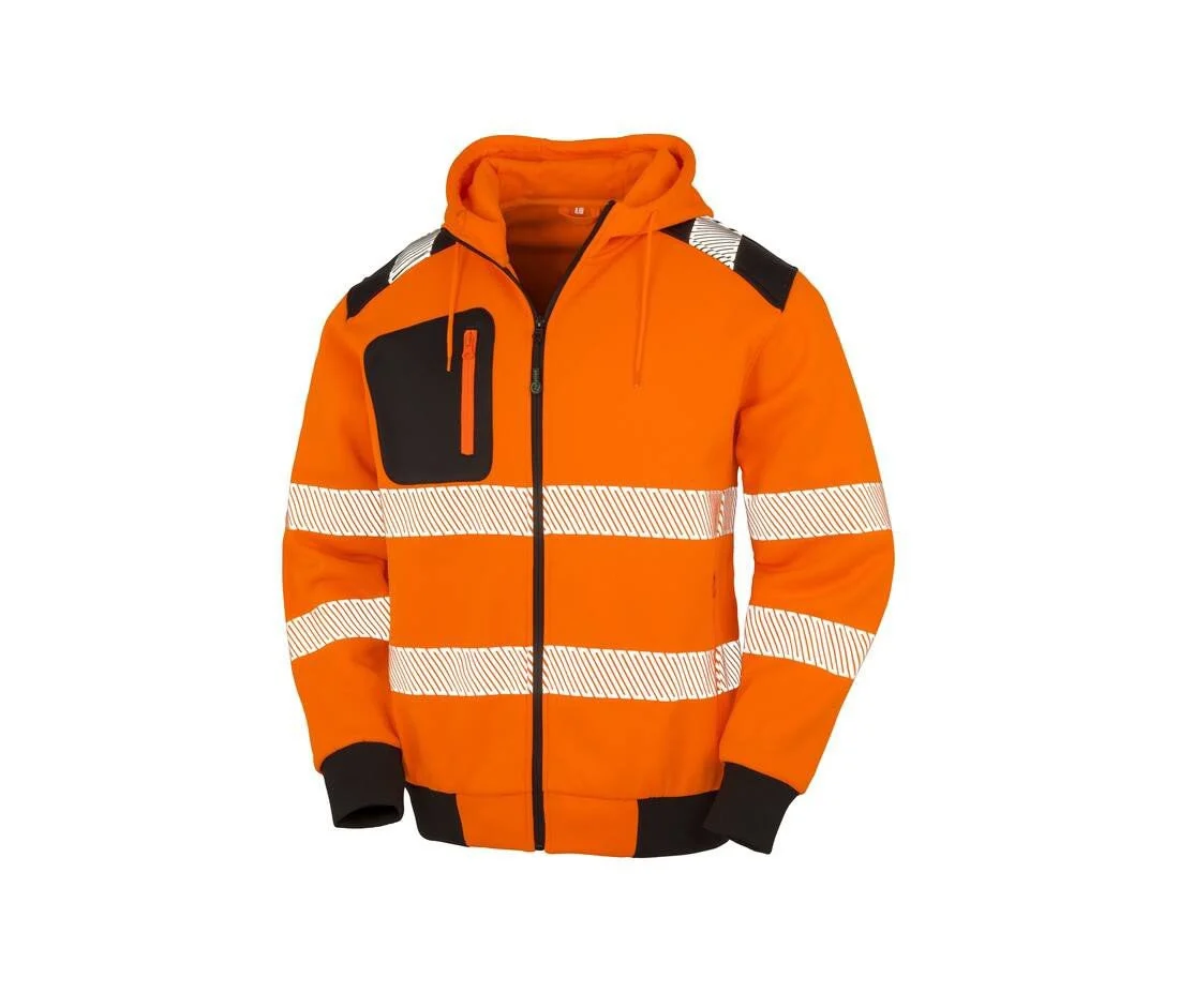 Result RS503X Recycled Robust Safety Ritshoodie – Fluo Orange/Black