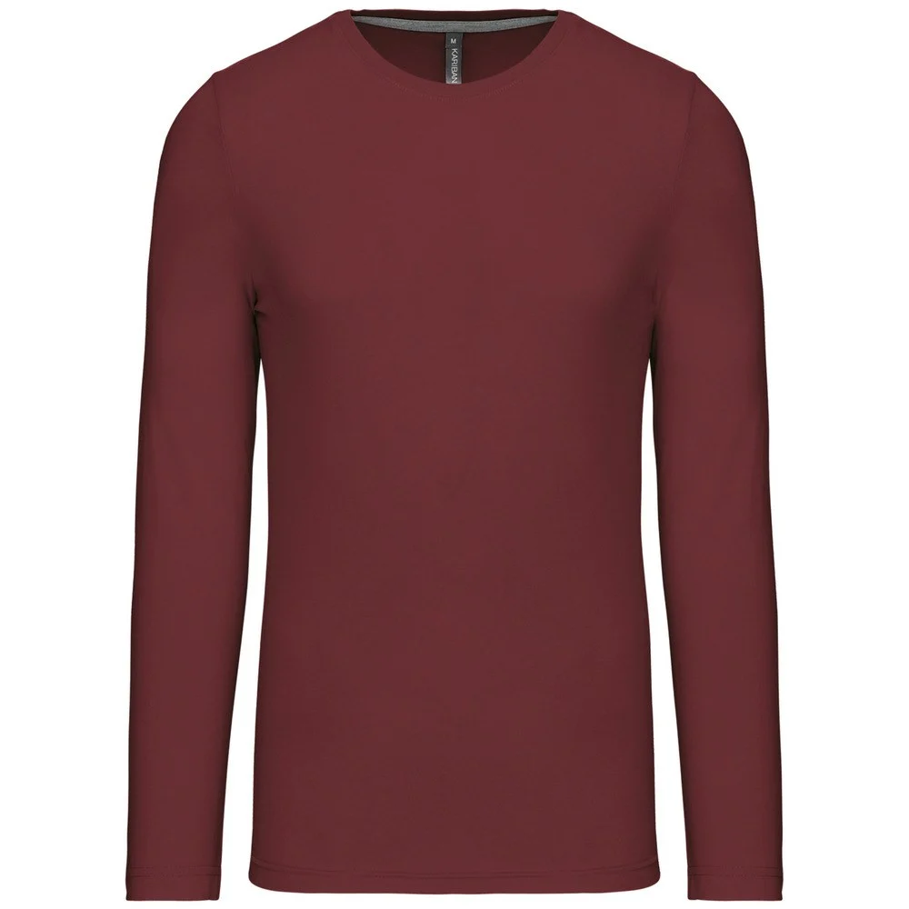 Kariban K359 T-shirt Lange Mouwen Heren – Wijn
