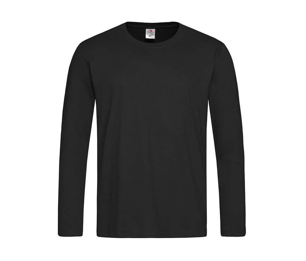 Stedman ST2500 T-shirt Lange Mouwen Heren – Zwart Opaal