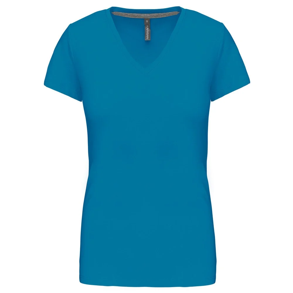 Kariban K381 T-shirt V-hals Dames – Tropisch Blauw