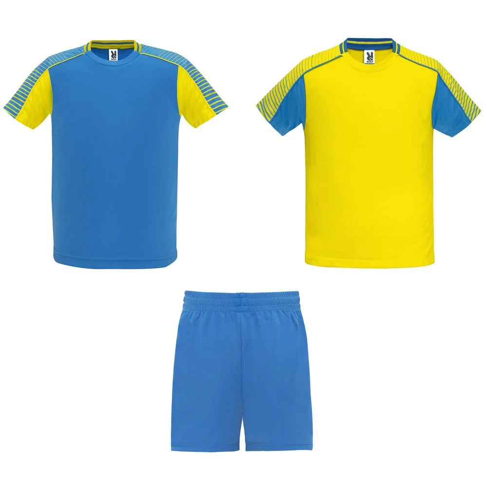 Roly CJ0525 Juve Sportset T-shirt + Short Kinderen – Geel/Royaal