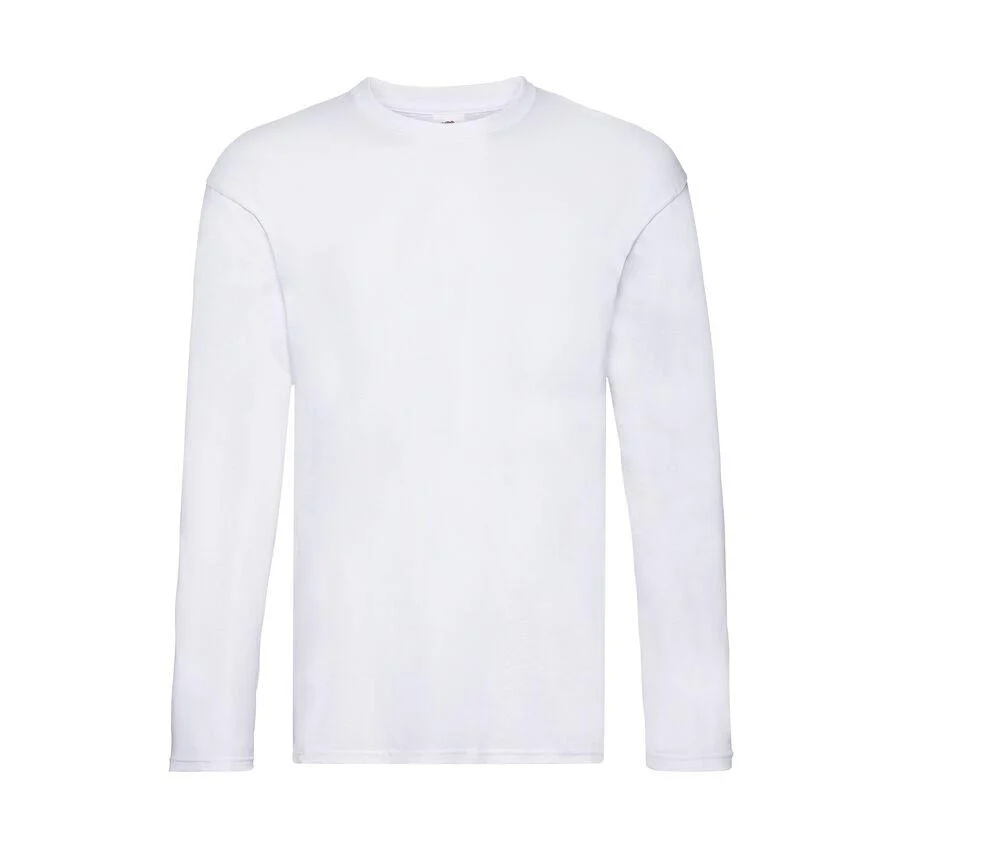 Fruit of the Loom SC223 Original T-shirt Lange Mouwen – White