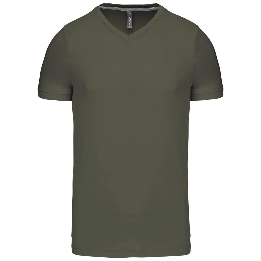 Kariban K357 T-shirt V-hals Heren – Donker kaki