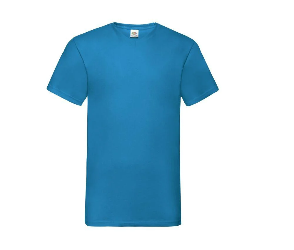 Fruit of the Loom SC234 Valueweight V-hals T-shirt – Azure Blue