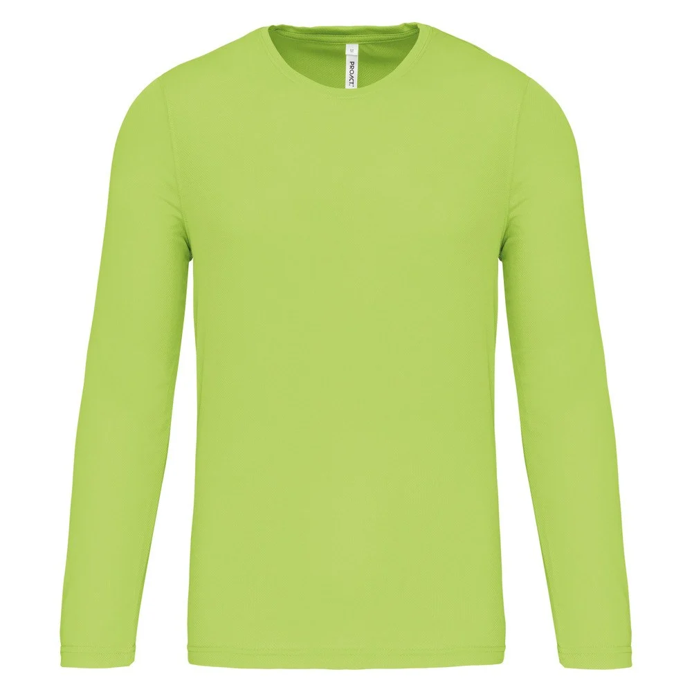 Proact PA443 Sport T-shirt Lange Mouwen Heren – Limoengroen