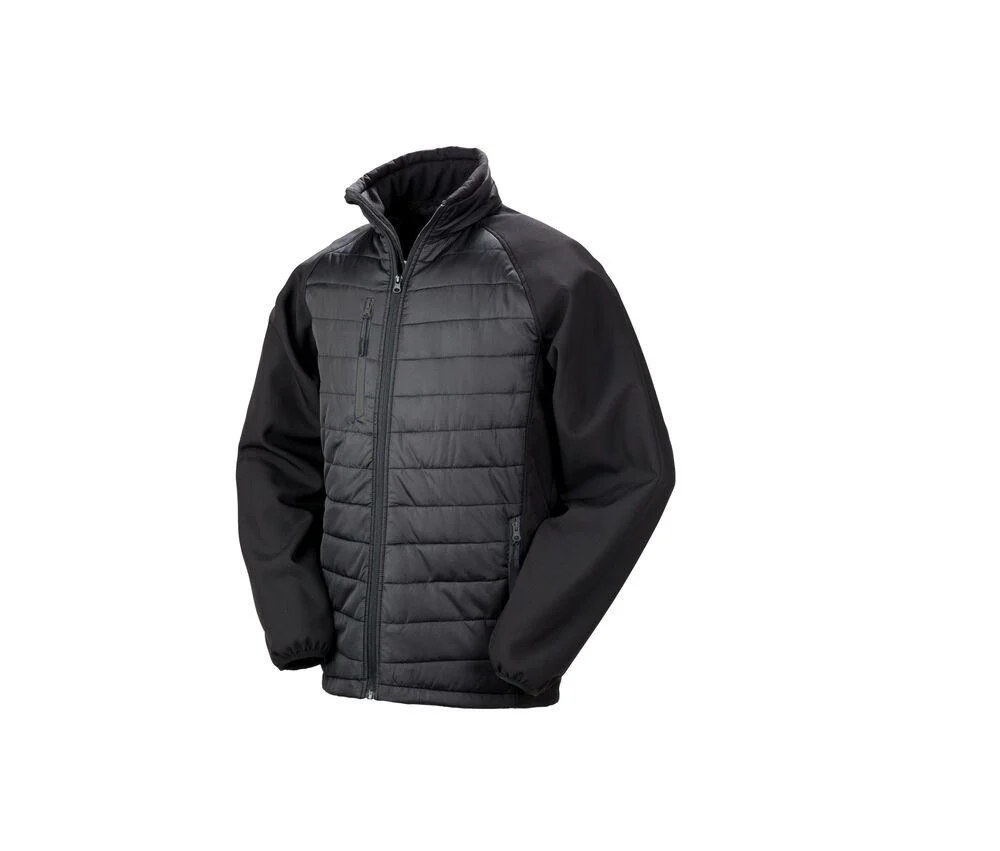 Result RS237 Tweekleurige Gewatteerde Jas – Black / Black