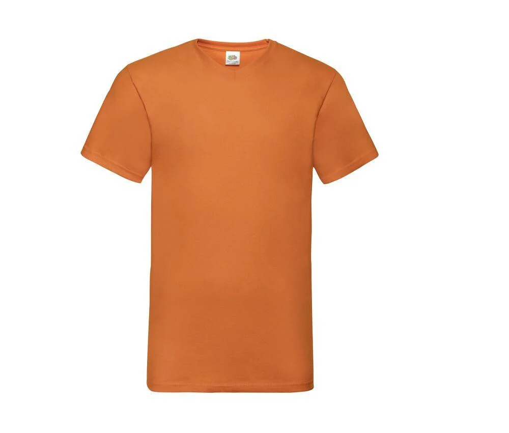 Fruit of the Loom SC234 Valueweight V-hals T-shirt – Orange