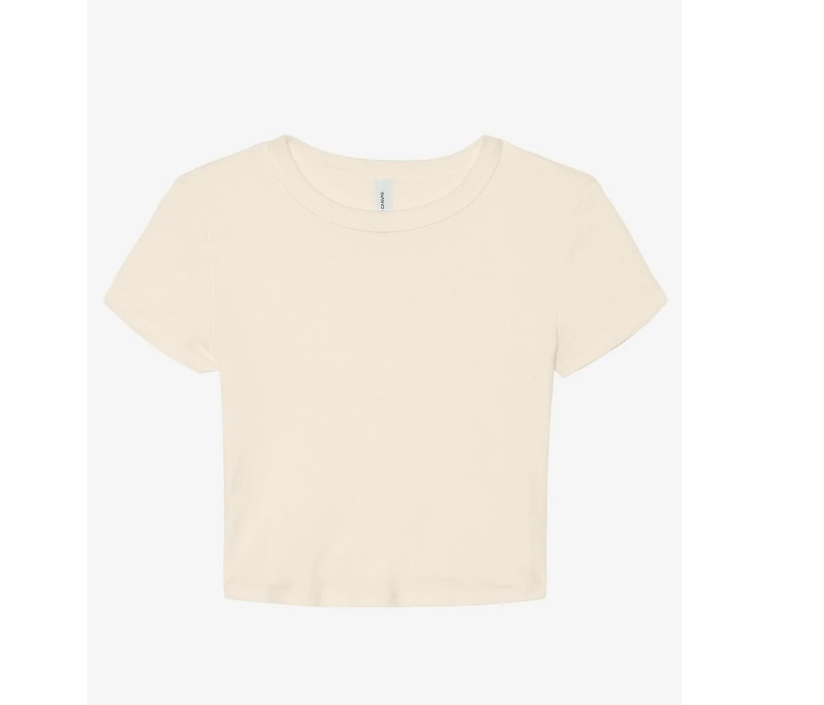 Bella+Canvas BE1010 Cropped T-shirt Dames – Solid Natural Blend