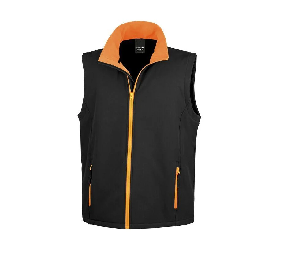 Result RS232 Softshell Bodywarmer Heren – Black / Orange