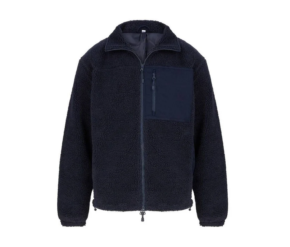 Front Row FR854 Gerecyclede Sherpa Fleecejas – Navy