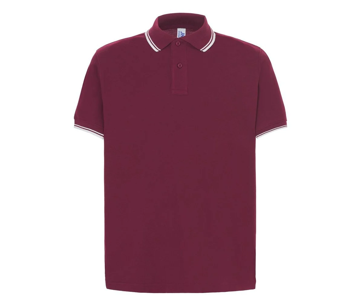 JHK JK205 Piqué Polo Heren – Burgundy/White