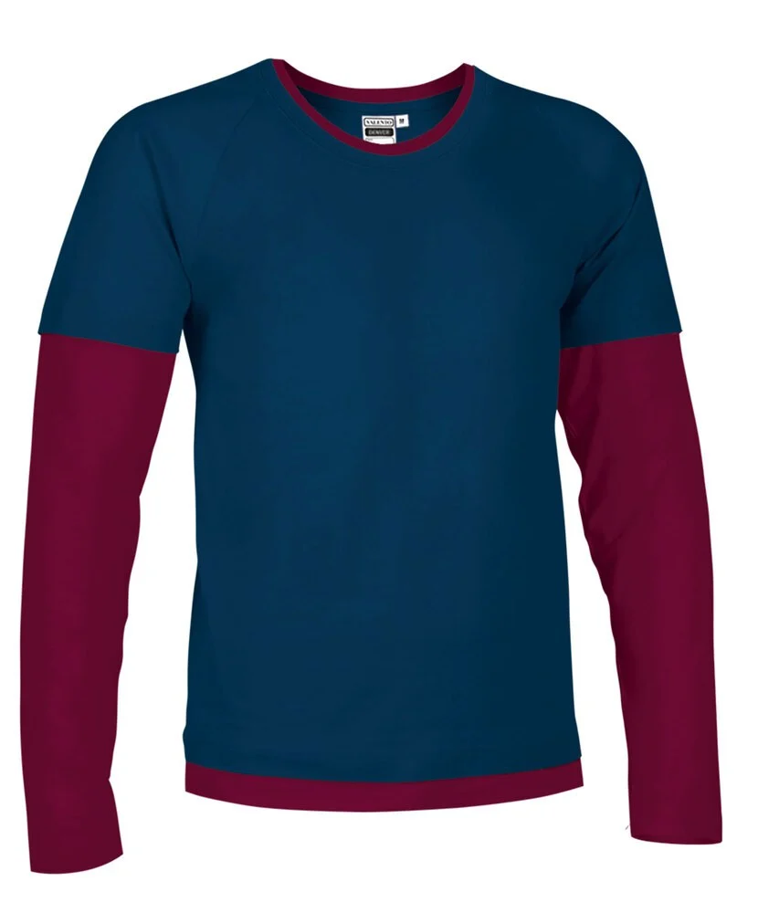 Valento CAVADEN Denver T-shirt Heren – orion navy blue-mahogany garnet