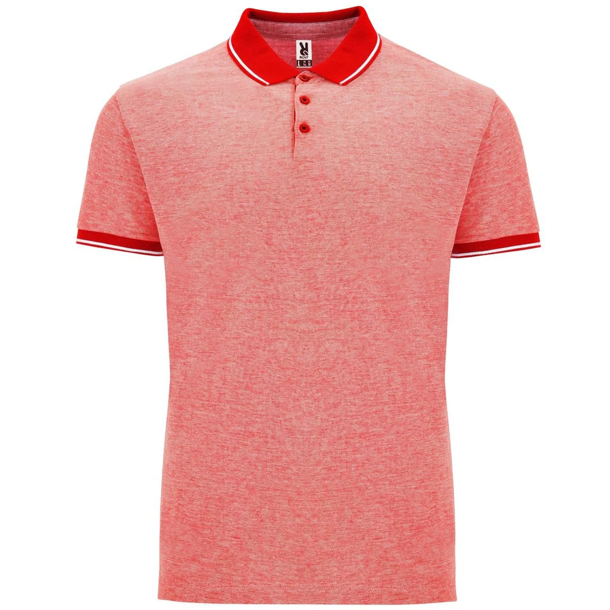 Roly PO0395 Bowie Gemêleerde Polo – Heather Red