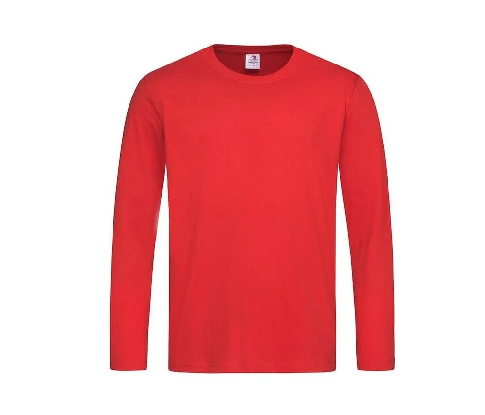 Stedman ST2500 T-shirt Lange Mouwen Heren – Scharlaken rood