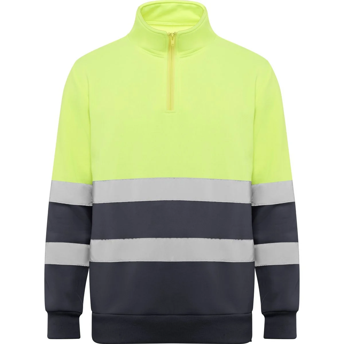 Roly HV9314 Spica Sweater met Rits Hoge Zichtbaarheid – LOOD/FLUOR GEEL