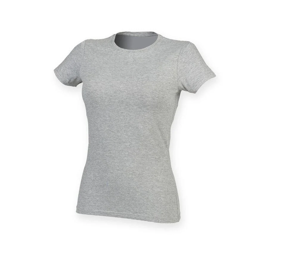Skinnifit SK121 Feel Good T-shirt Dames – Heather Grey