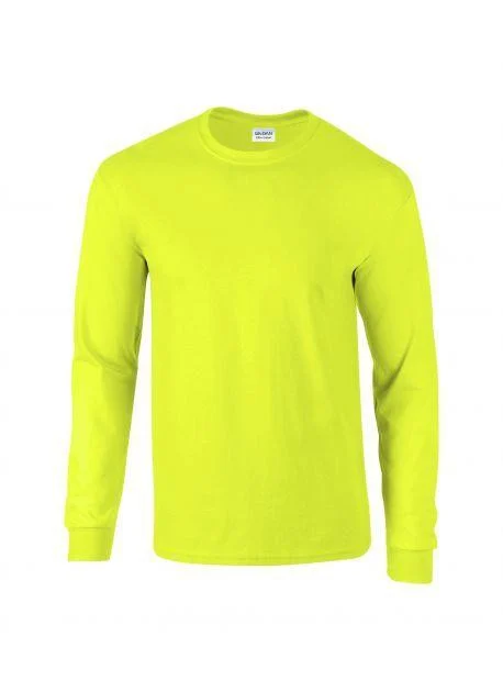 Gildan GN186 Ultra Cotton T-shirt Lange Mouwen – Fluo Yellow