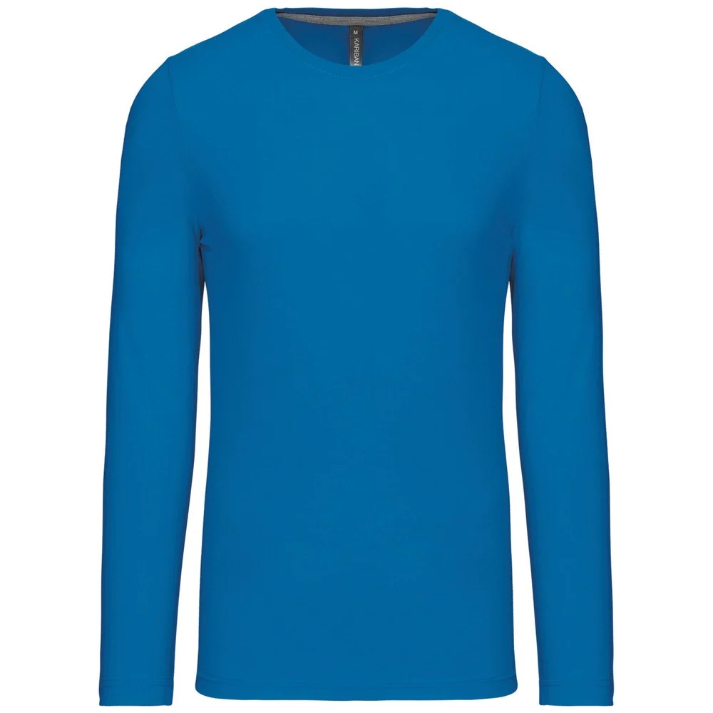 Kariban K359 T-shirt Lange Mouwen Heren – Tropisch Blauw