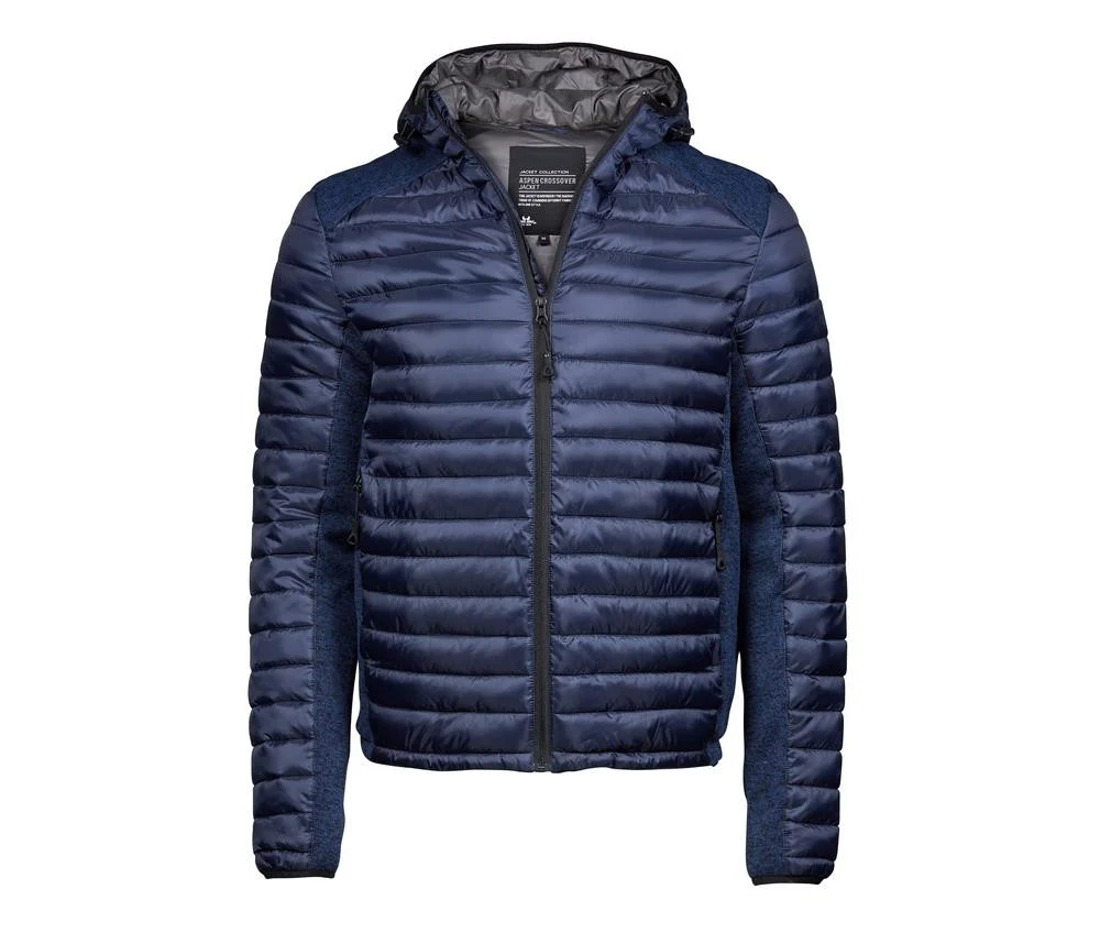 Tee Jays TJ9610 Crossover Jas met Capuchon Heren – Navy / Navy Melange