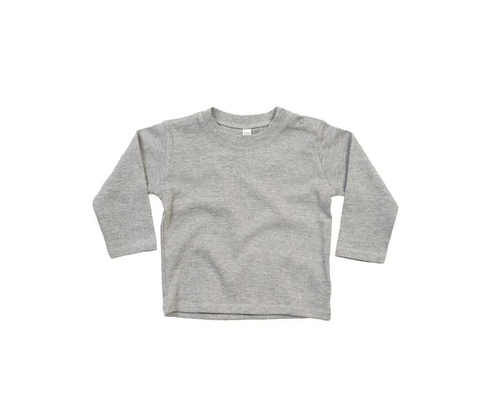 Babybugz BZ011 Baby T-shirt Lange Mouwen – Heide grijs gemêleerd
