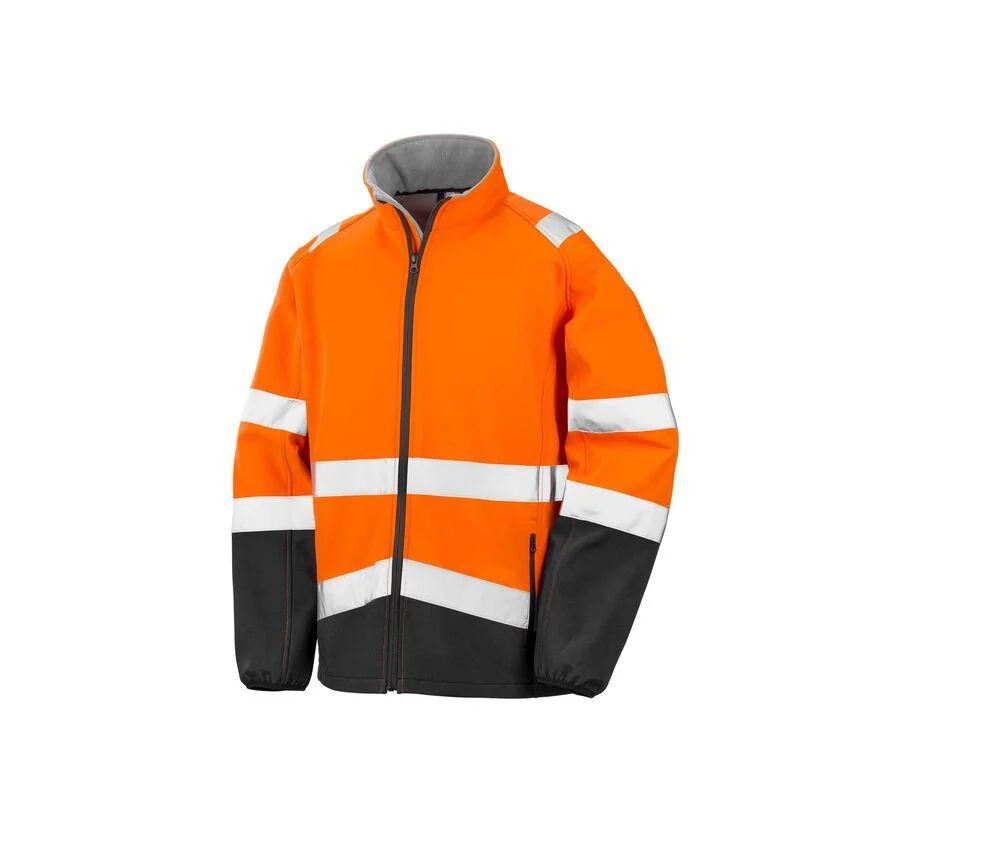 Result RS450 Softshell Jas Hoge Zichtbaarheid – Fluorescent Orange/ Black