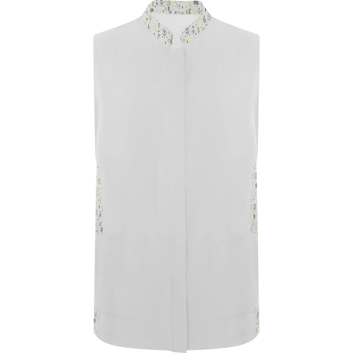 Roly DE9105 Aldany Mouwloze Scrubtop Dames – White (contrast)
