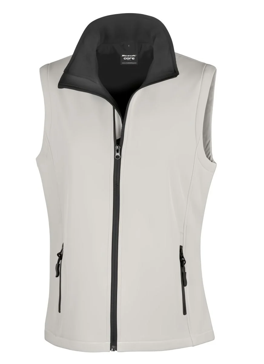 Result R232F Core Softshell Bodywarmer Dames – White/Black