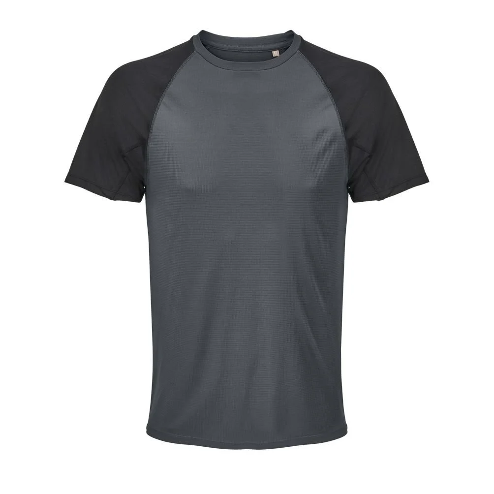 SOL'S 04787 Vortex Raglan T-shirt – Black/Charcoal Grey