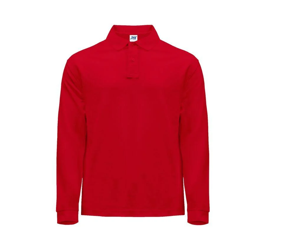 JHK JK215 Polo Lange Mouwen Heren – Red