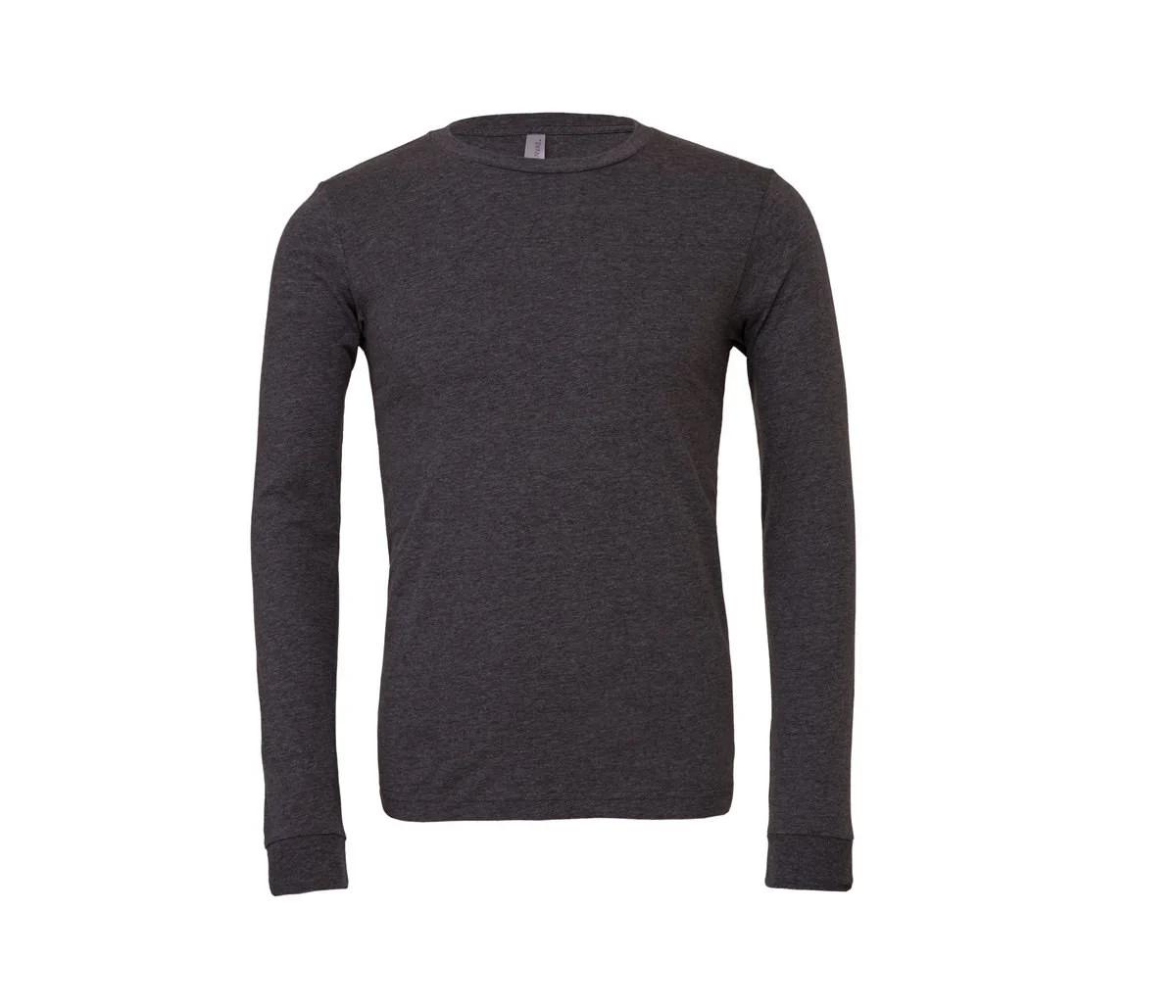 Bella+Canvas BE3501 T-shirt Lange Mouwen – Dark Grey Heather