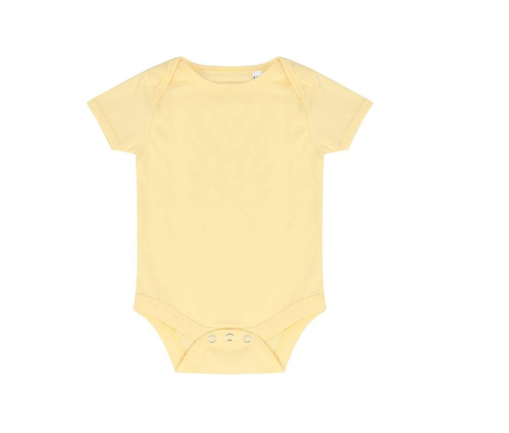 Larkwood LW500 Baby Romper Korte Mouw – Pale Yellow