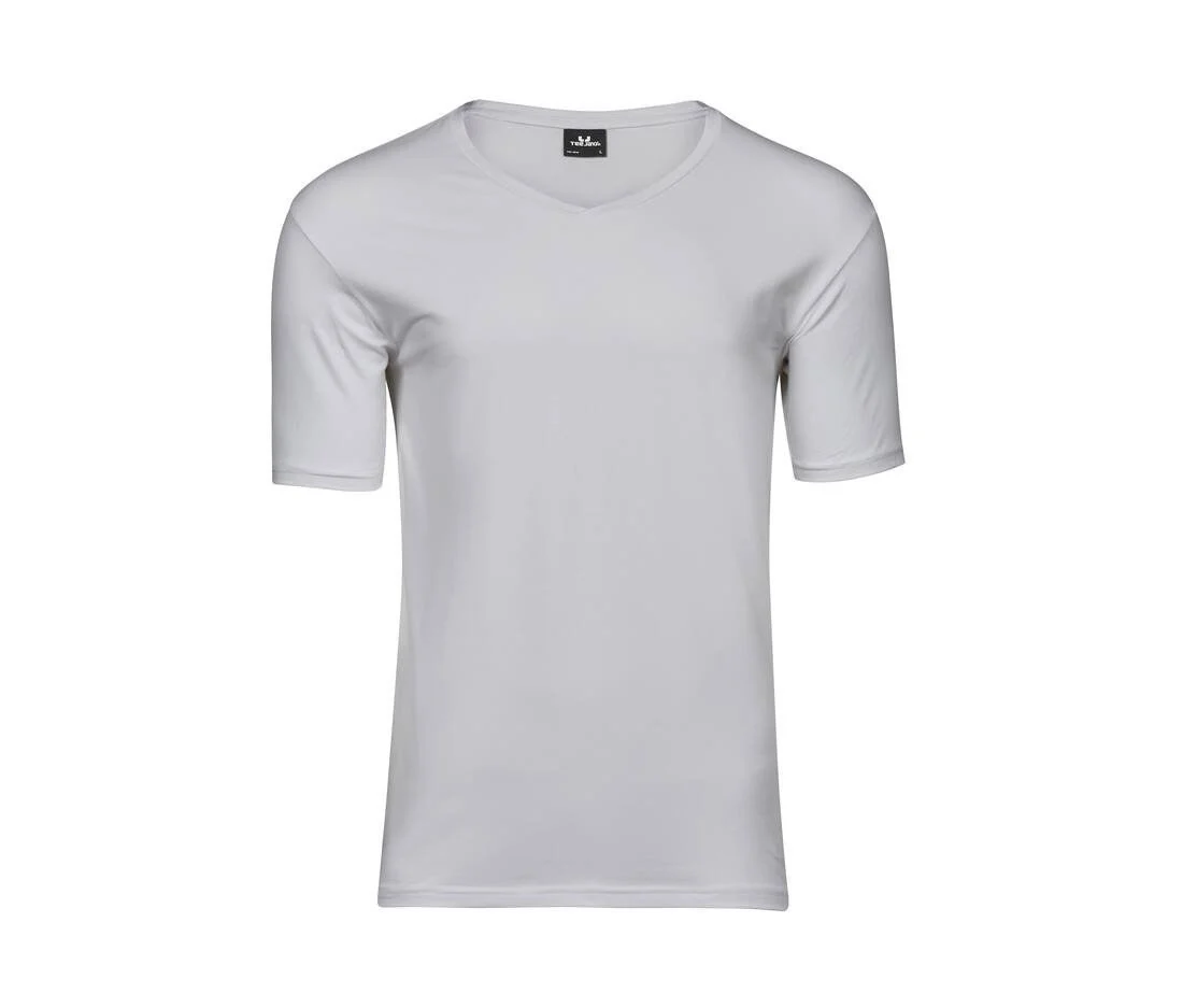 Tee Jays TJ401 Stretch T-shirt V-hals Heren – White