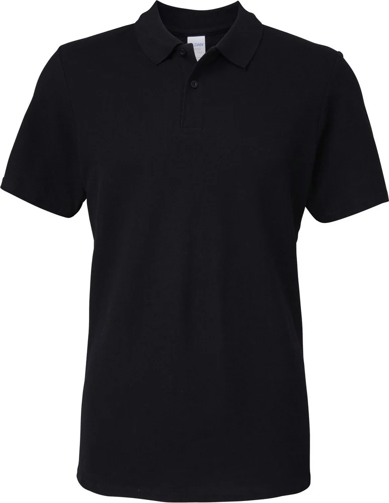Gildan GI64800 Polo Heren – Zwart