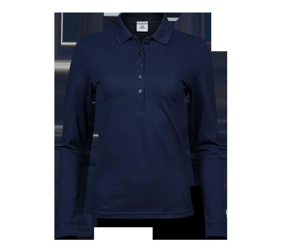 Tee Jays TJ146 Luxury Stretch Polo Lange Mouwen Dames – Navy