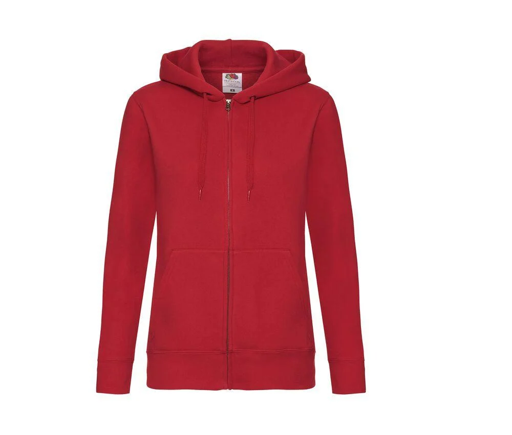 Fruit of the Loom SC375 Premium Ritshoodie Dames – Red