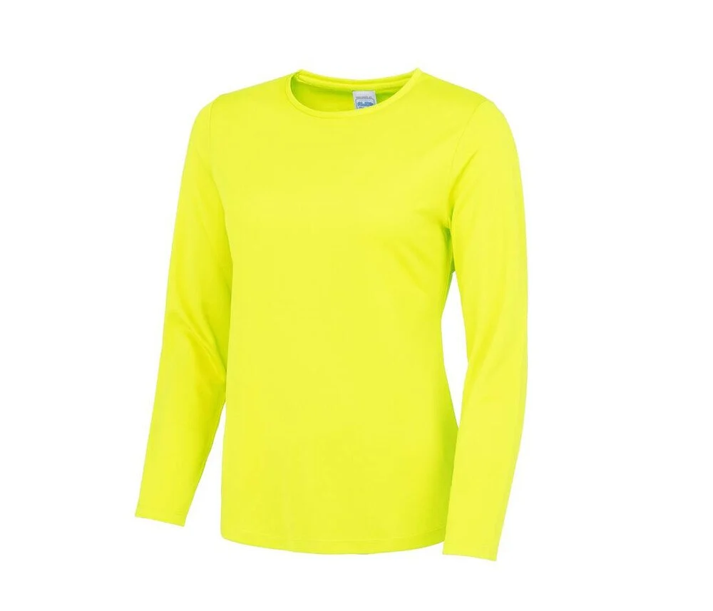 Just Cool JC012 Neoteric Sport T-shirt Lange Mouwen Dames – Elektrisch Geel