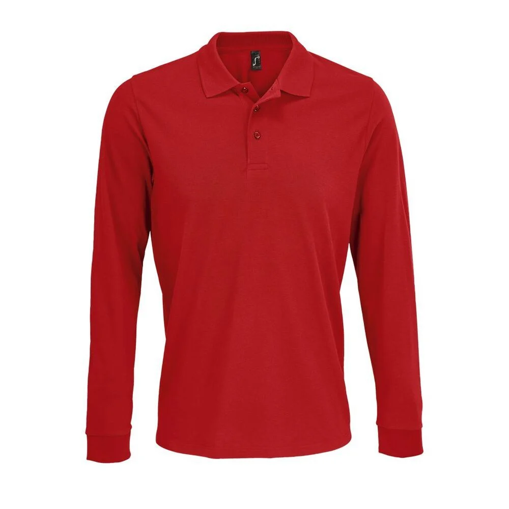 SOL'S 03983 Prime Polo Lange Mouwen – Rood