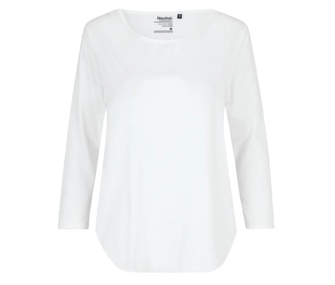 Neutral O81006 T-shirt 3/4 Mouwen Dames – White