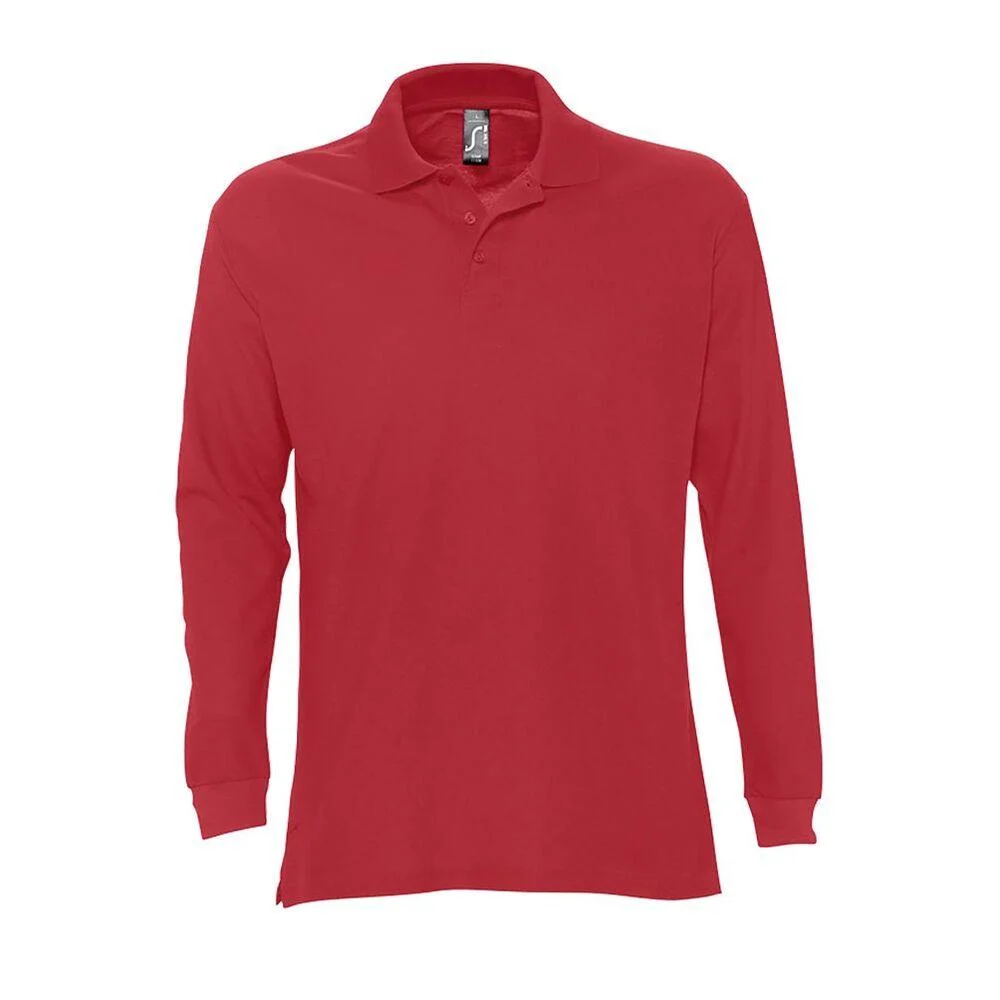 SOL'S 11328 Star Polo Lange Mouwen Heren – Rood