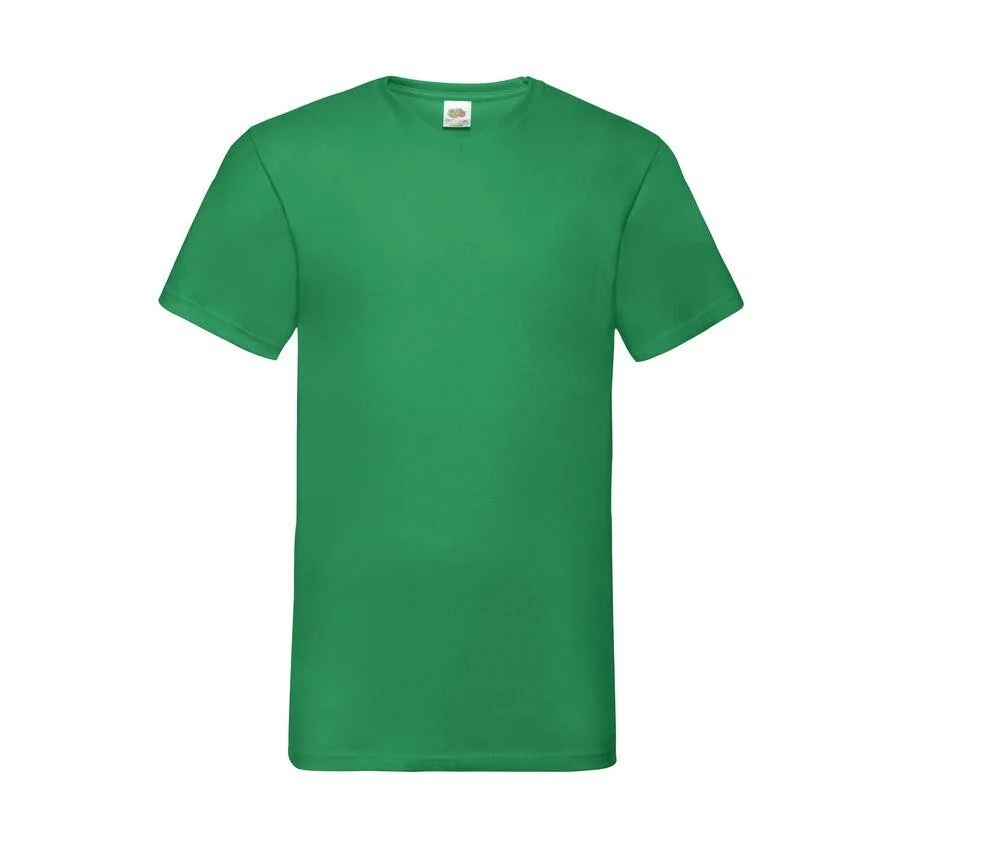 Fruit of the Loom SC234 Valueweight V-hals T-shirt – Kelly Green