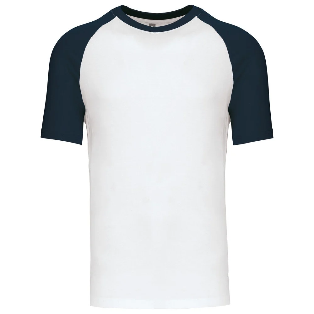 Kariban K330 Tweekleurig T-shirt Heren – Wit/Navy