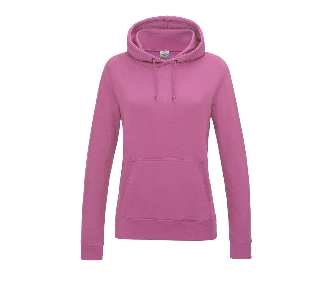 AWDIS JH01F Women's College Hoodie – Candyfloss Pink