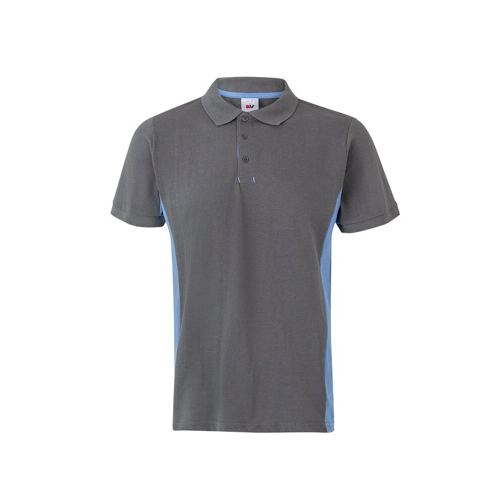 Velilla 36039 Tweekleurig Polo – Grijs/Licht blauw