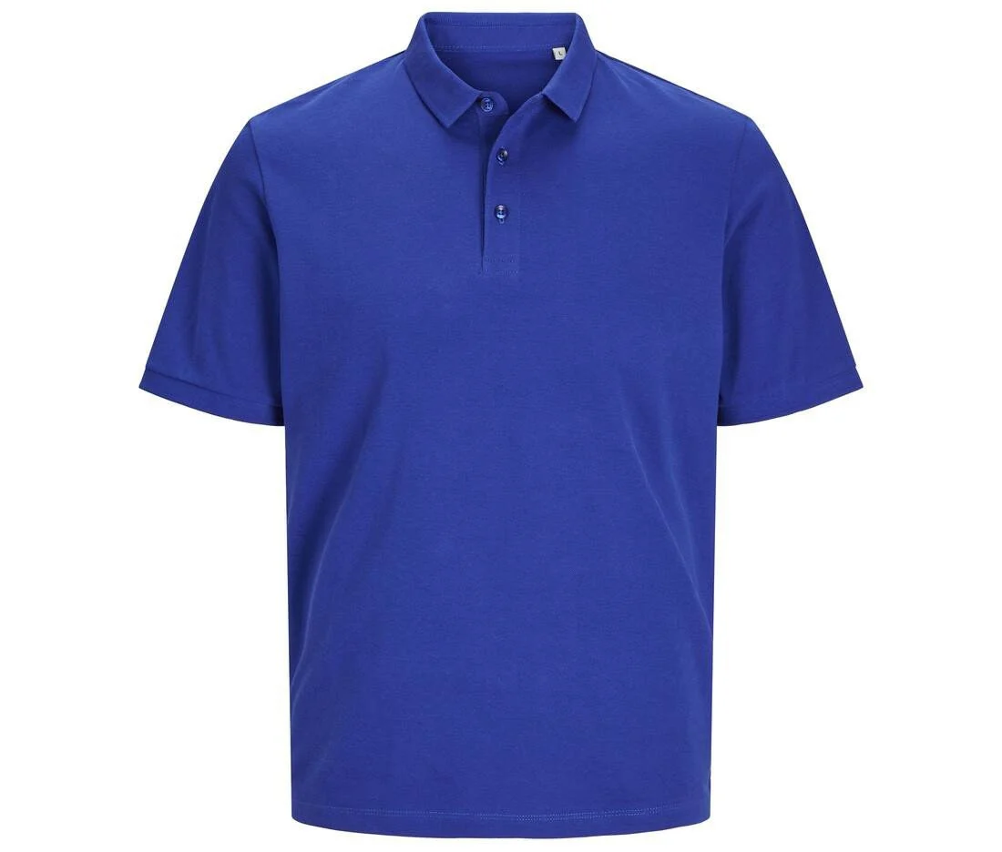 Jack & Jones JJ7556 Polo in Biologisch Katoen – Surf The Web Blue