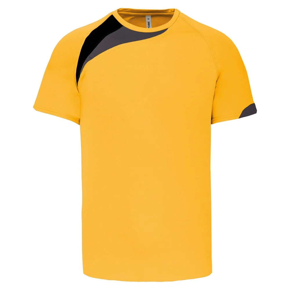 Proact PA436 Sport T-shirt – Sportief Geel / Zwart / Stormgrijs