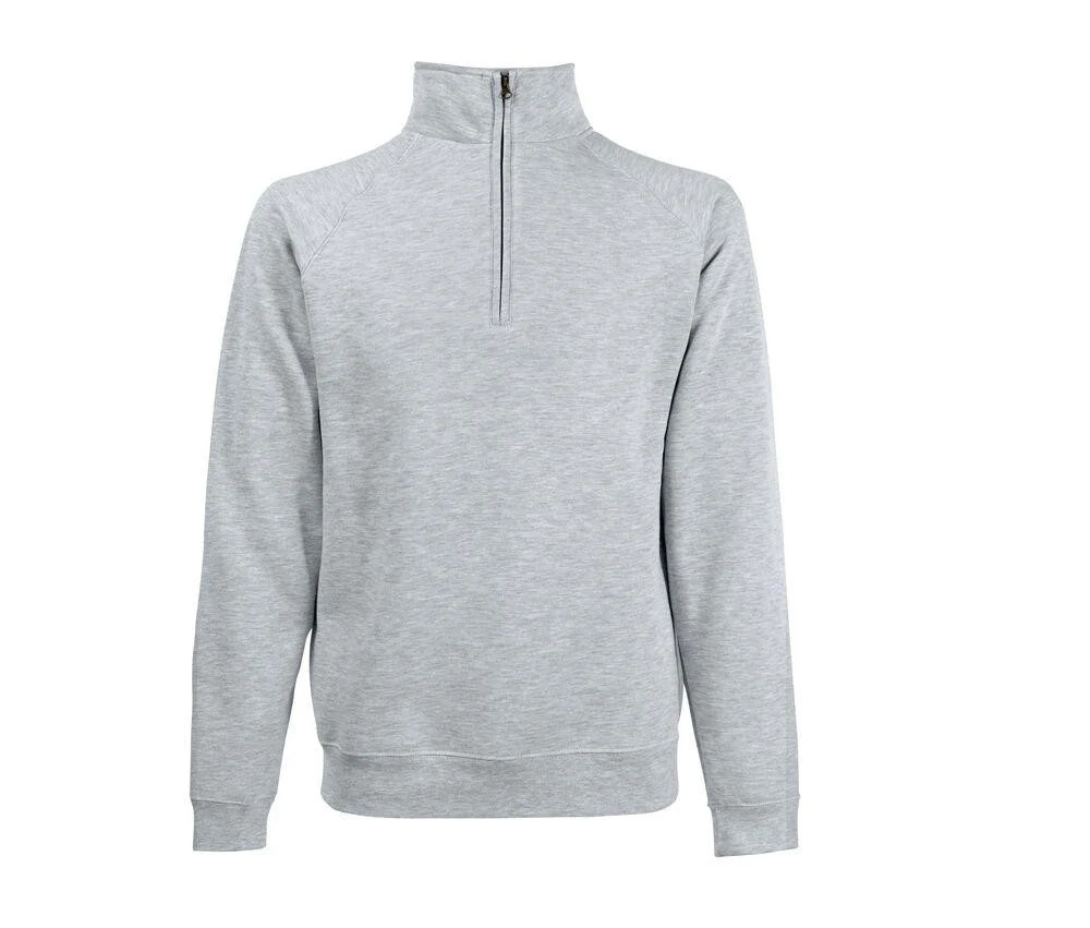Fruit of the Loom SC276 Sweater met Rits – Heather Grey
