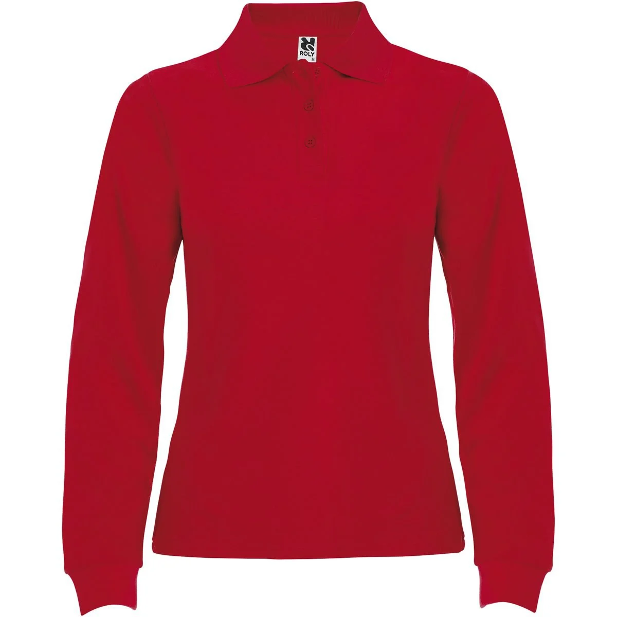Roly PO6636 Polo Lange Mouwen Dames – Rood