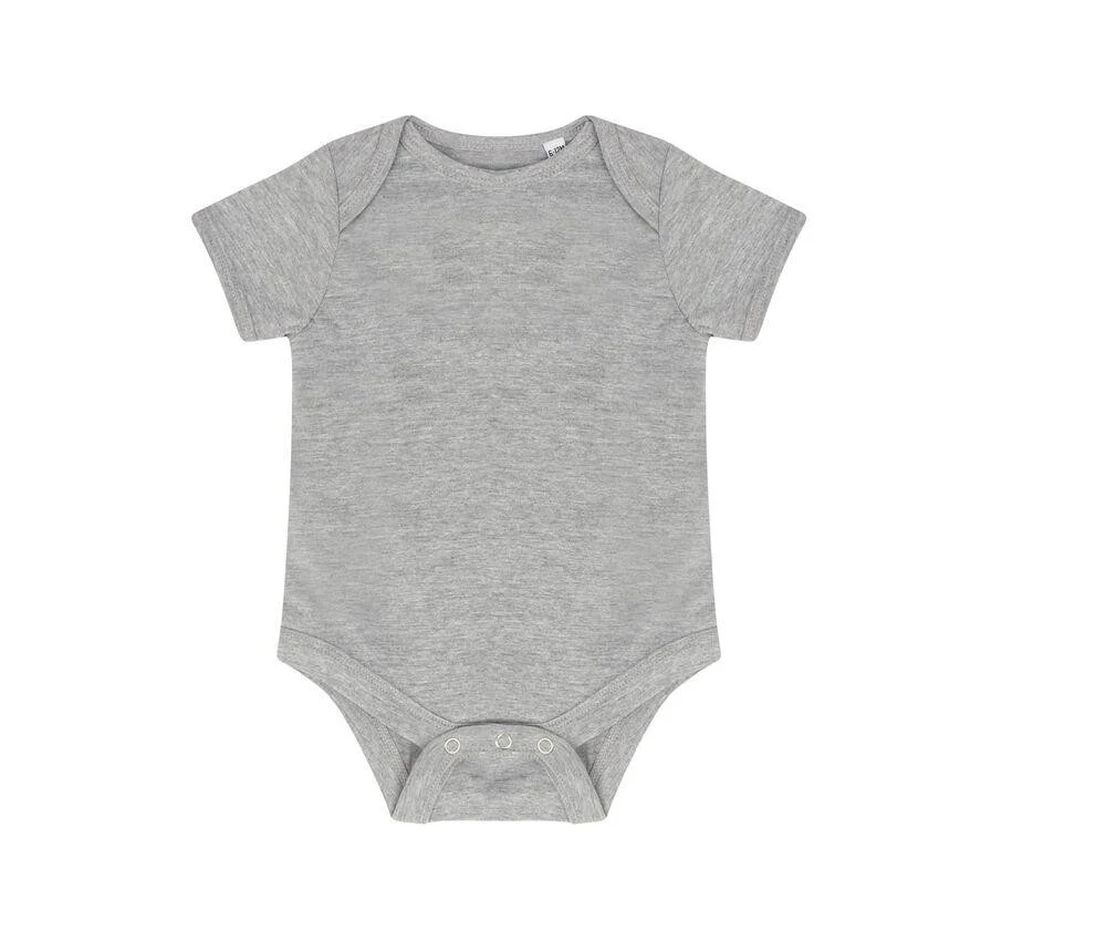 Larkwood LW500 Baby Romper Korte Mouw – Heather Grey