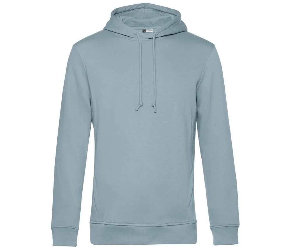 B&C BCU33B Biologische Hoodie Heren – Blue Fog