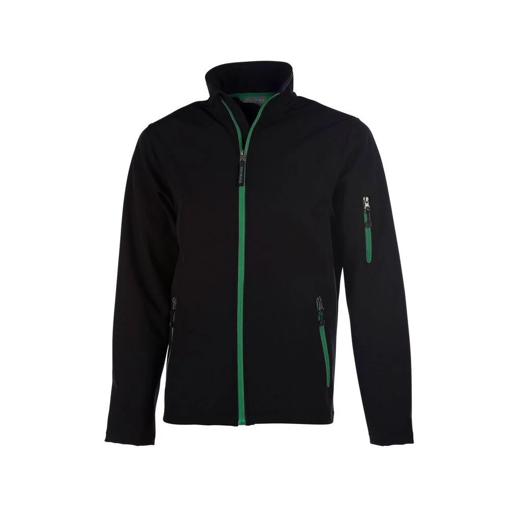 Pen Duick PK767 Atlantic Softshell Jas Kinderen – Black/Kelly Green